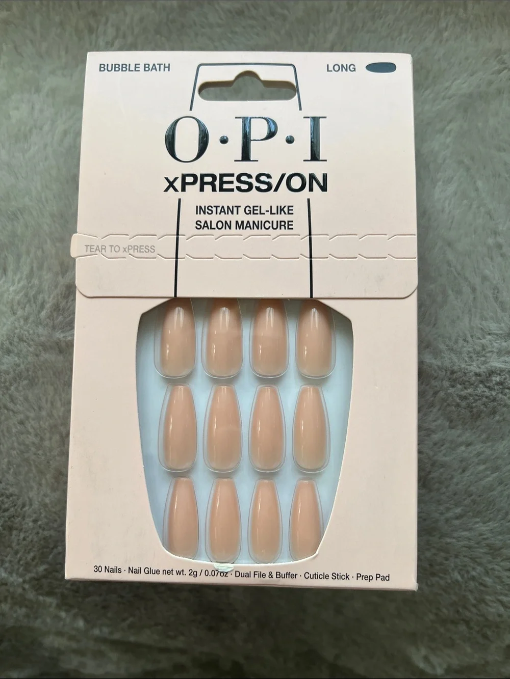 OPI xPRESS/ON Press-On Nails BUNDLE (4) | Bubble Bath Alpine Snow Break the Gold
